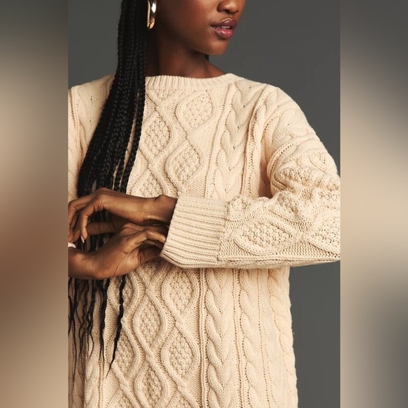 Anthropologie Dress Women’s Small Mare Mare Sweater Dress Cable Knit - Picture 12 of 12